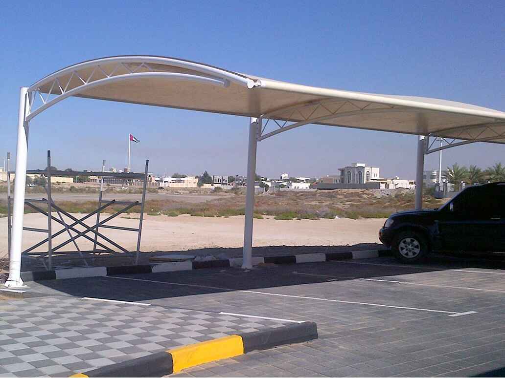 Bottom Support Car Parking Shade in UAE