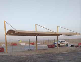 top support cantilever car parking shades